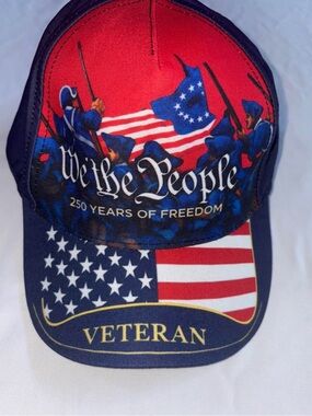 We the People 'Veteran' Patriotic Baseball Cap - Red, Blue, White